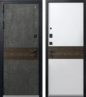 Центурион LUX-2 Чёрный муар+МДФ Серый камень+Миндаль рифленый-Кашемир белый+Миндаль рифленый